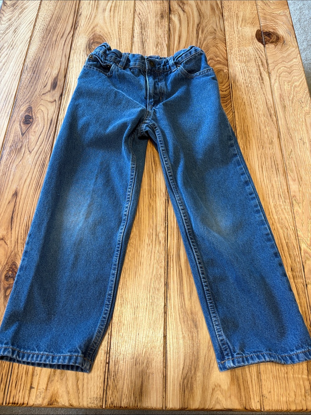 Basic Editions Dark Blue Kids Jeans with Elastic Waist